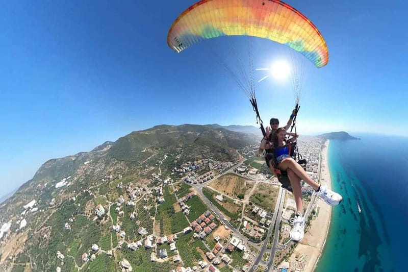 Alanya: Tandem Paragliding SkyDiving With Pick-up & Drop-off - Flying above Alanya from Yassı Tepe