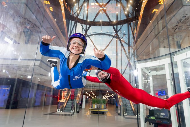 Basingstoke iFLY Indoor Skydiving Experience - 2 Flights & Certificate - The optional high fly and extra spending