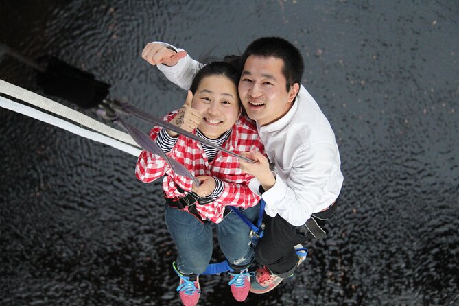 Bungee jump from 40 meters in the stunning valley of Killiecrankie, Scotland - Who Will Get the Most From This Jump?