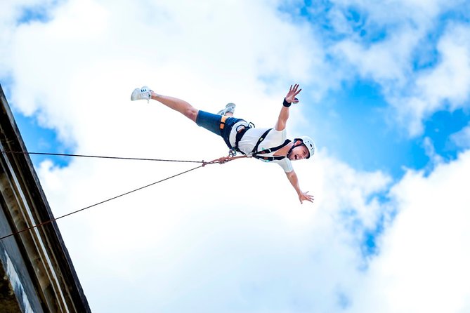 Bungee jumping over the Gállego River - The bridge above the Gállego River