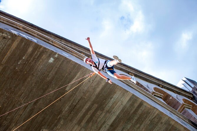 Bungee jumping over the Gállego River - The Mallos de Riglos setting adds real value
