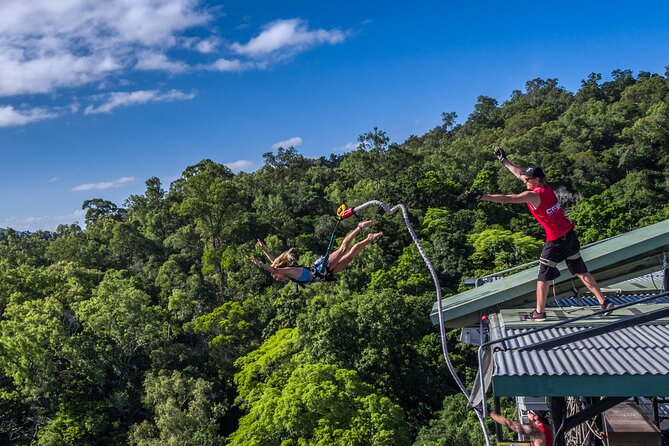 Bungy Jump Experience at Skypark Cairns by AJ Hackett - The view over rainforest and reef