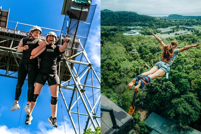 Bungy Jump & Giant Swing Combo in Skypark Cairns Australia - The bungy: 16 ways to leave the platform