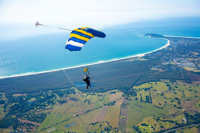 Byron Bay: Tandem Skydive Experience - The jump begins above Cape Byron