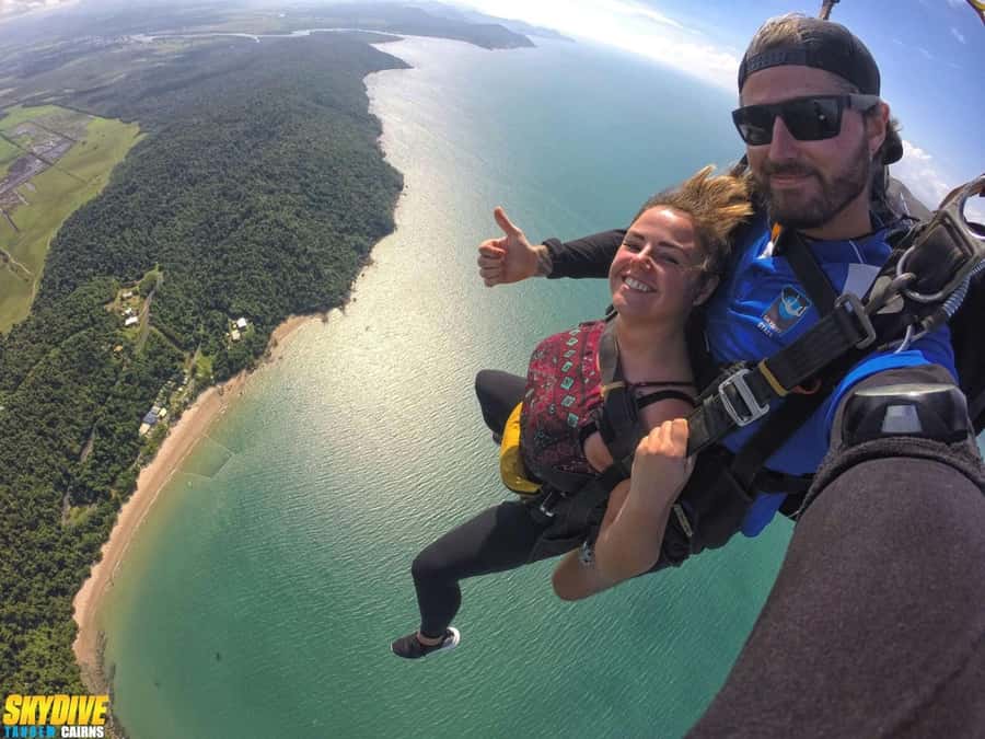Cairns: Tandem Skydive - Before takeoff, nerves meet good instruction
