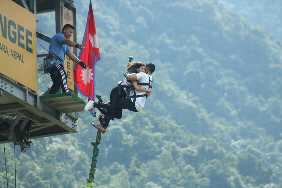 Double Dare: Tandem Bungee Adventure - Sharing the first leap in Western Nepal