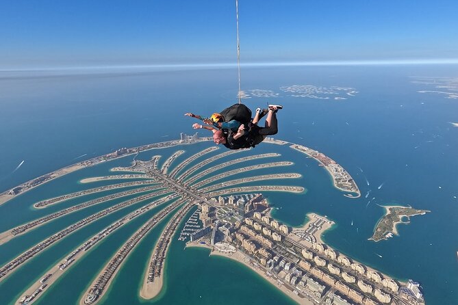 Dubai Skydive Tandem Over The Palm With Optional Transfers - Sixty seconds of freefall over Dubai
