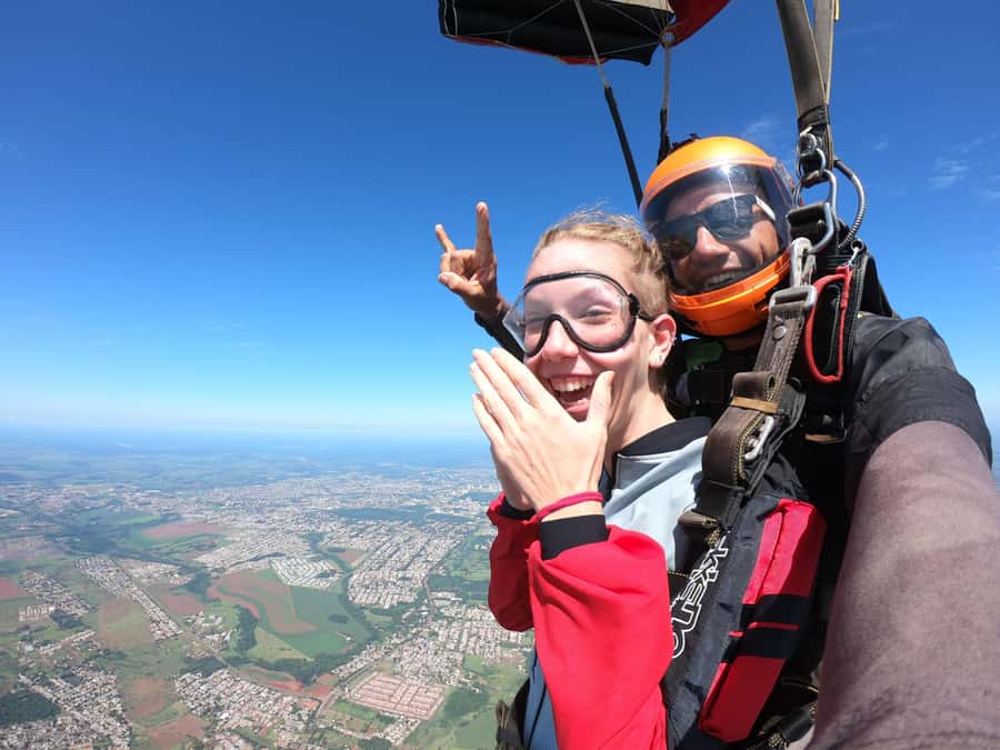 Foz do Iguacu: Skydiving Experience with Photos and Videos - The tandem jump and instructor support