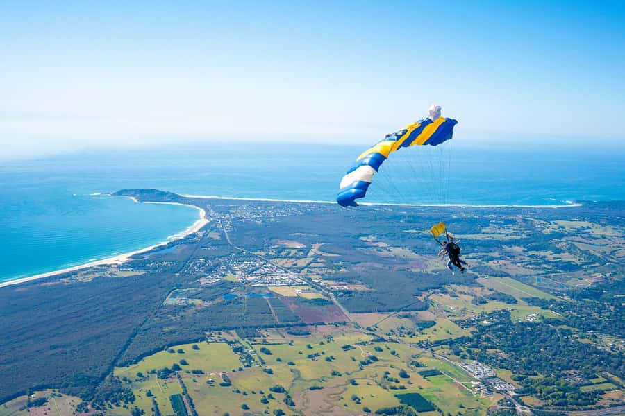 From Gold Coast: Tandem Skydive Experience over Byron Bay - The moment of freefall from 15,000 feet