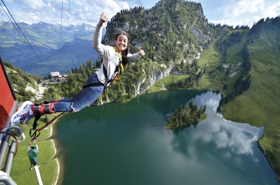 From Interlaken: Stockhorn Bungee Jump - From Interlaken through the Simmental Valley