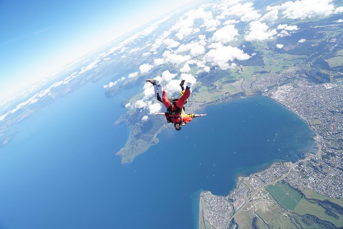Lake Taupo 12,000-Foot Tandem Skydiving - The views: Lake Taupo, Ruapehu, and Mount Doom