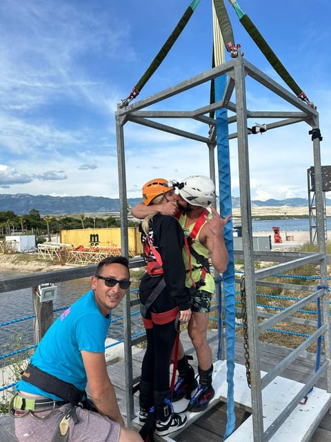 Novalja: Zrce Beach Tandem Bungee Jumping Experience - Daylight or after-dark jumping