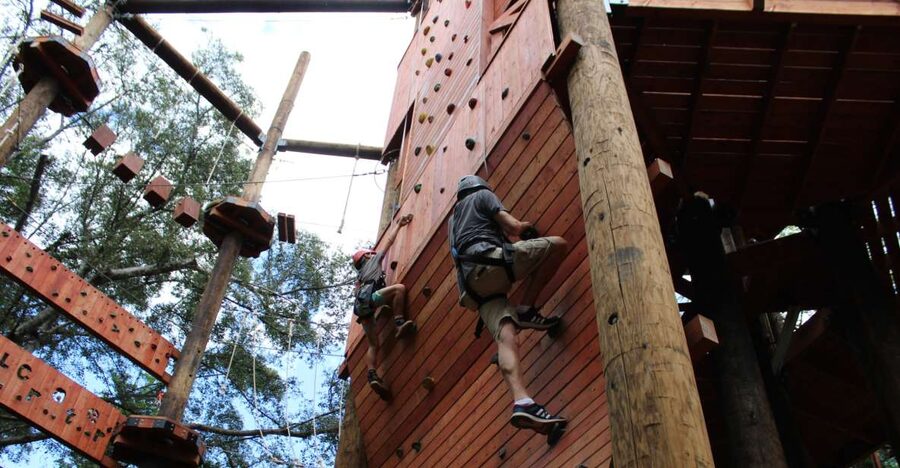 Oahu: High Ropes Adventure, Climbing, & Rappel Experience - Reaching the 60-foot tower
