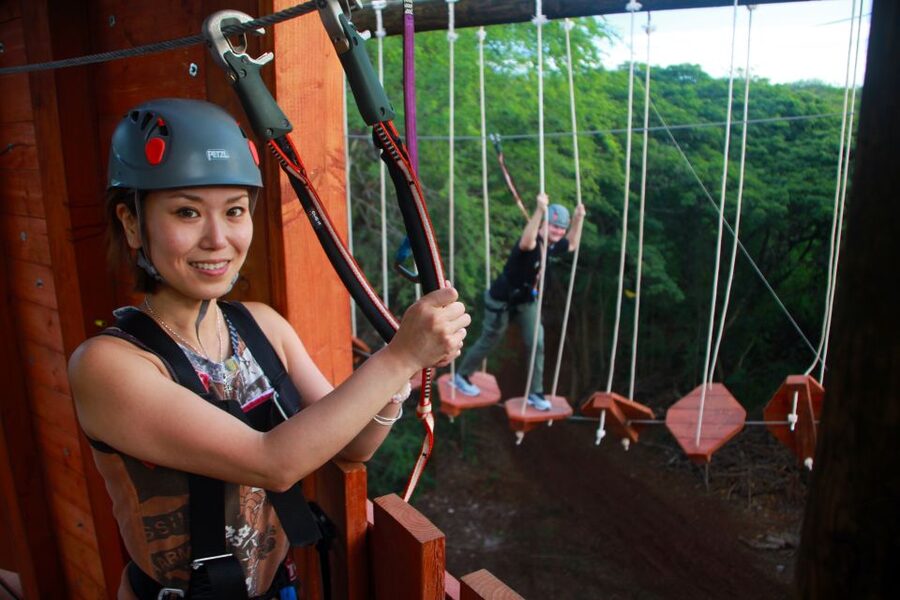 Oahu: High Ropes Adventure, Climbing, & Rappel Experience - The 18 obstacles: strength, balance, and nerve