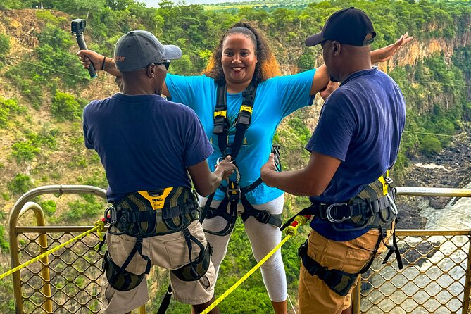 Shearwater Bungee Jump Victoria Falls Bridge - Getting back to the catwalk below the bridge