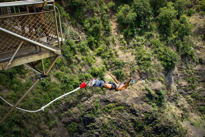 Shearwater Bungee Jump Victoria Falls Bridge - The safety briefing and harness system