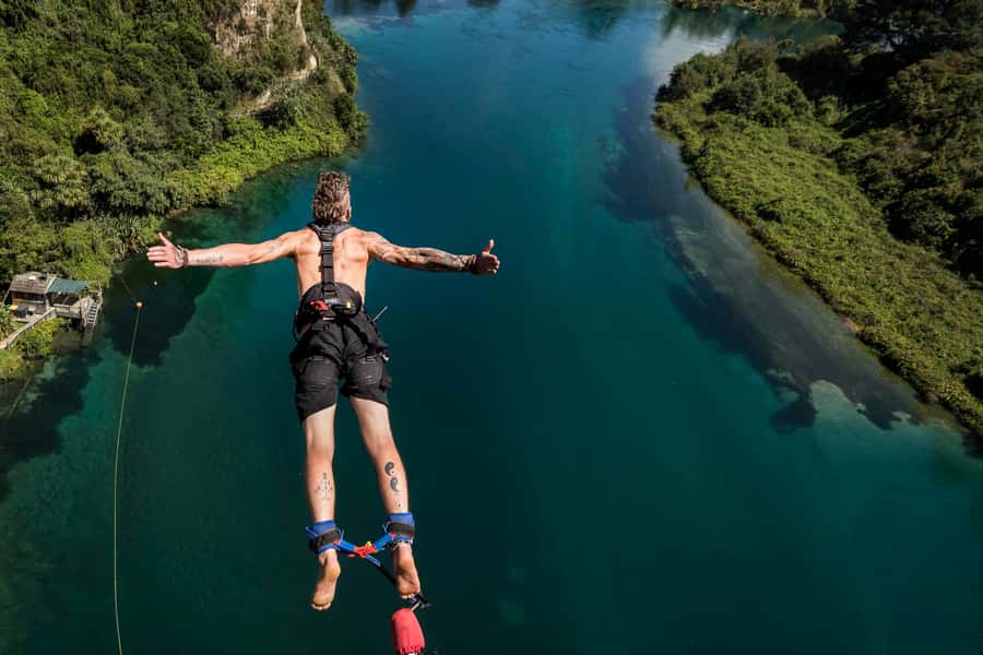 Taupō: AJ Hackett Taupō Bungy - NZ's Highest Water Touch! - Photos and video included in the $164 price